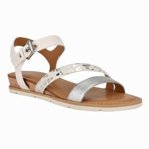 Nine West Drama Wedge Sandals - White - Ireland (GX8637924)